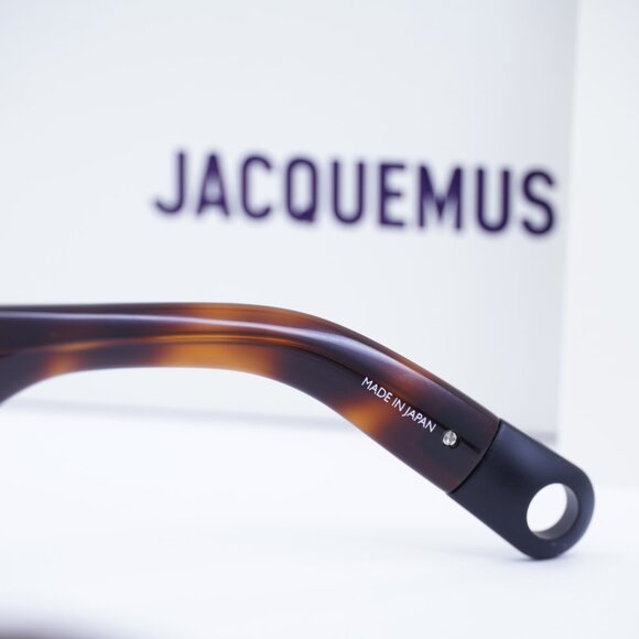 Jacquemus MERIDIANO JAC/9 C2 Rectangle Sunglasses - Dark Havana\\Grey main image 4